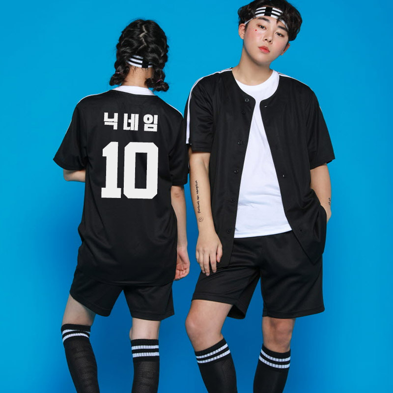 검정 어깨2선 오픈 야구복 반티