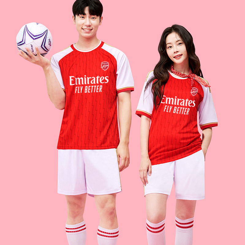 F310 아스날 홈 반팔 긴팔/축구 반티/금색 어깨