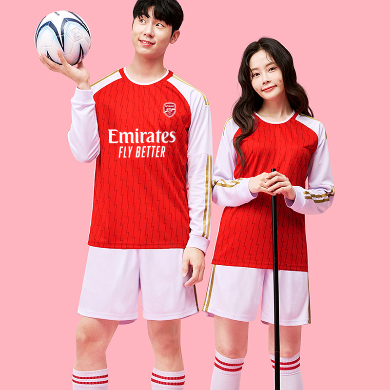 F310 아스날 홈 반팔 긴팔/축구 반티/금색 어깨