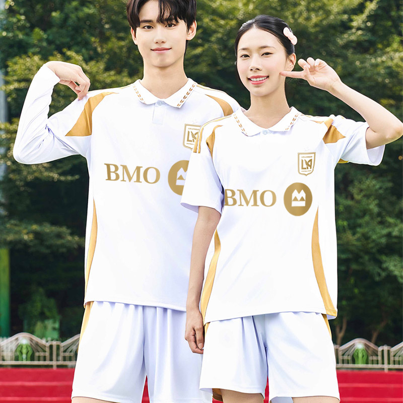 BF502 LAFC 어웨이 반팔 긴팔/축구 반티/백색 골드