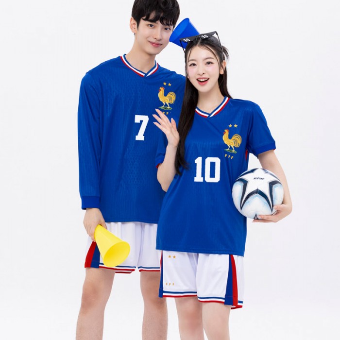 BF529 프랑스 국가대표 홈 반팔 긴팔/축구복 반티/파랑