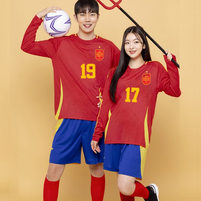 BF535 스페인 국가대표 홈 긴팔/축구복 반티/빨강