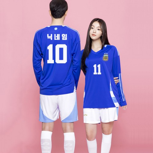 BF546 아르헨 국가대표 어웨이 긴팔/축구 반티/파랑