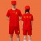 해병대 빨강 반팔 티셔츠 반티/반바지/조교모자 옷/체육대회