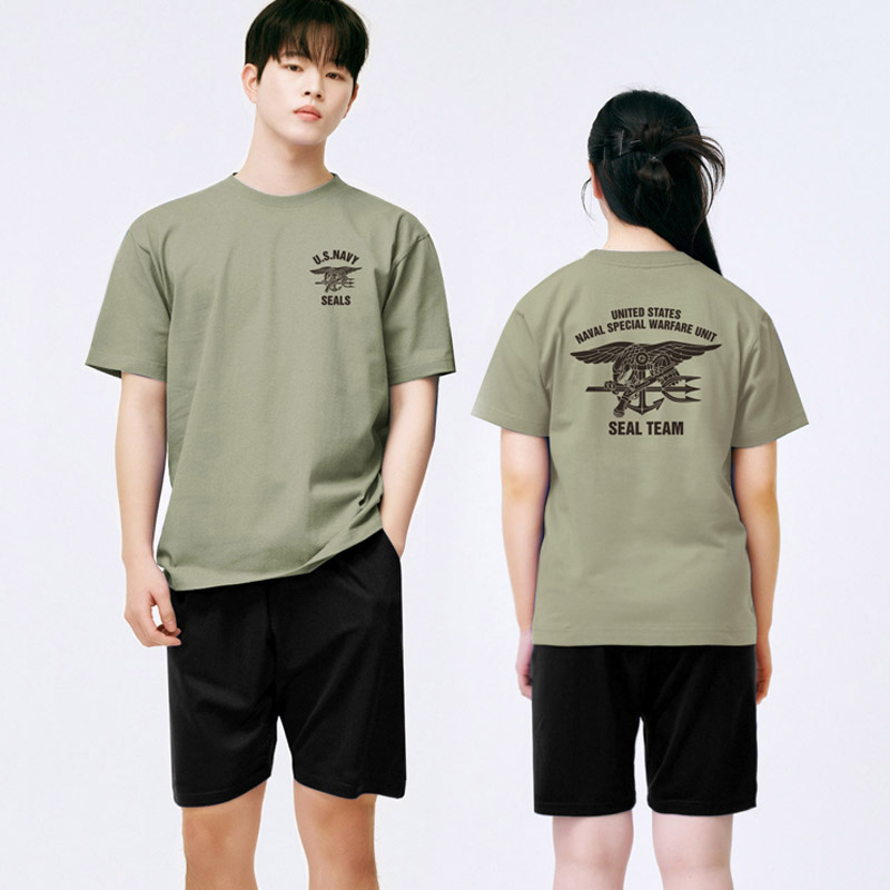 네이비씰 반티 반팔 티셔츠/미군 특수부대 연카키