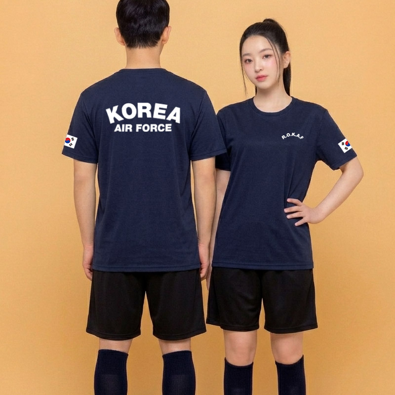 로카프 공군 네이비 티셔츠 반티 ROKAF