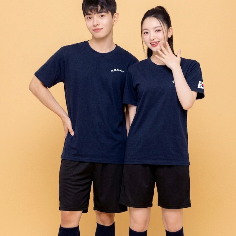로카프 공군 네이비 티셔츠 반티 ROKAF