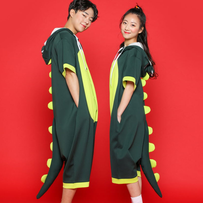초록 공룡 잠옷 반팔 반티