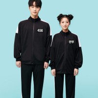 오징어 게임 체육복 검정 츄리닝 반티/트레이닝 블랙