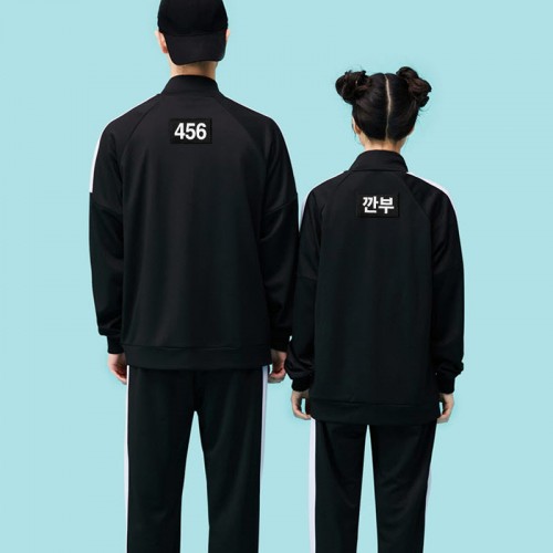 오징어 게임 체육복 검정 츄리닝 반티/트레이닝 블랙