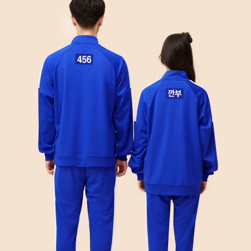 오징어 게임 체육복 파랑 츄리닝 반티/트레이닝 블루