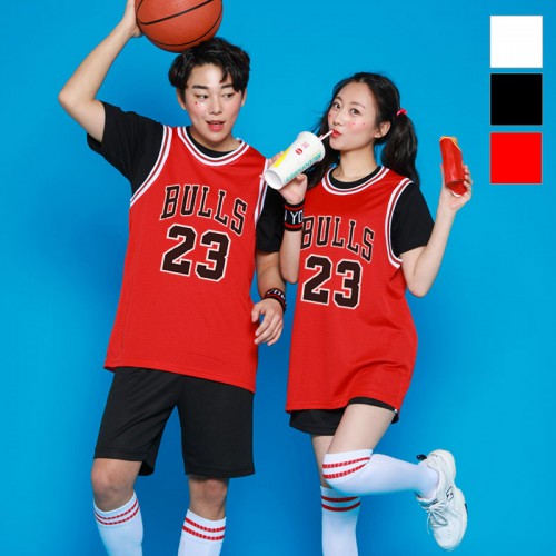 불스 BULLS 농구 나시/빨강/검정/백색