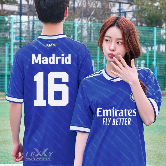 LF591 레알 써드반팔 긴팔/축구 반티/파랑