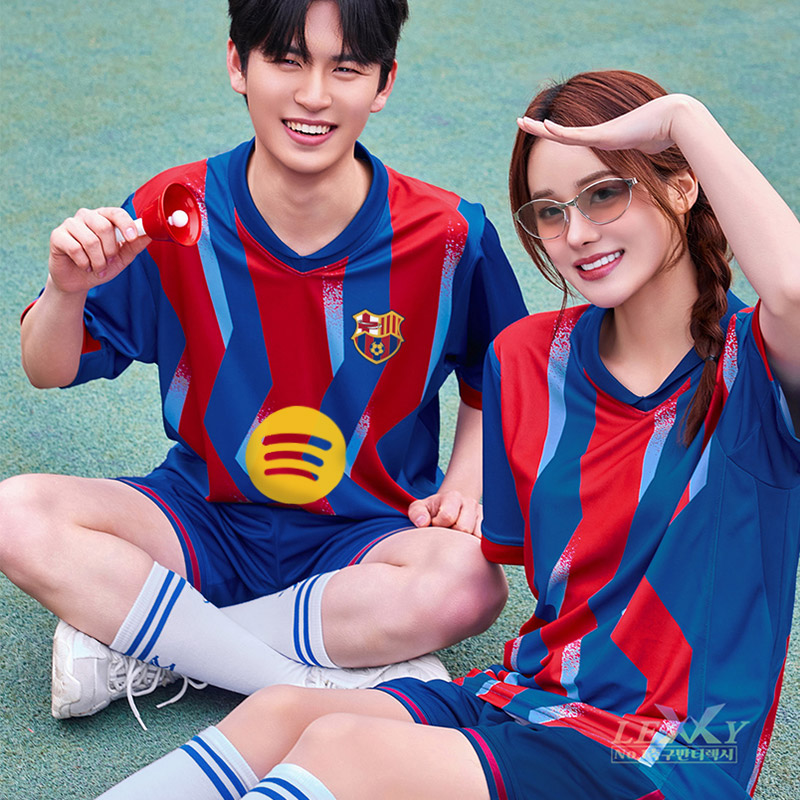 LF594 바르셀로나 포드형 반팔 긴팔/축구 반티/빨강 파랑