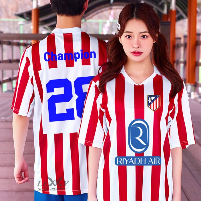 LF595 아틀레티코 마드리드 홈 반팔 긴팔/축구 반티/빨강