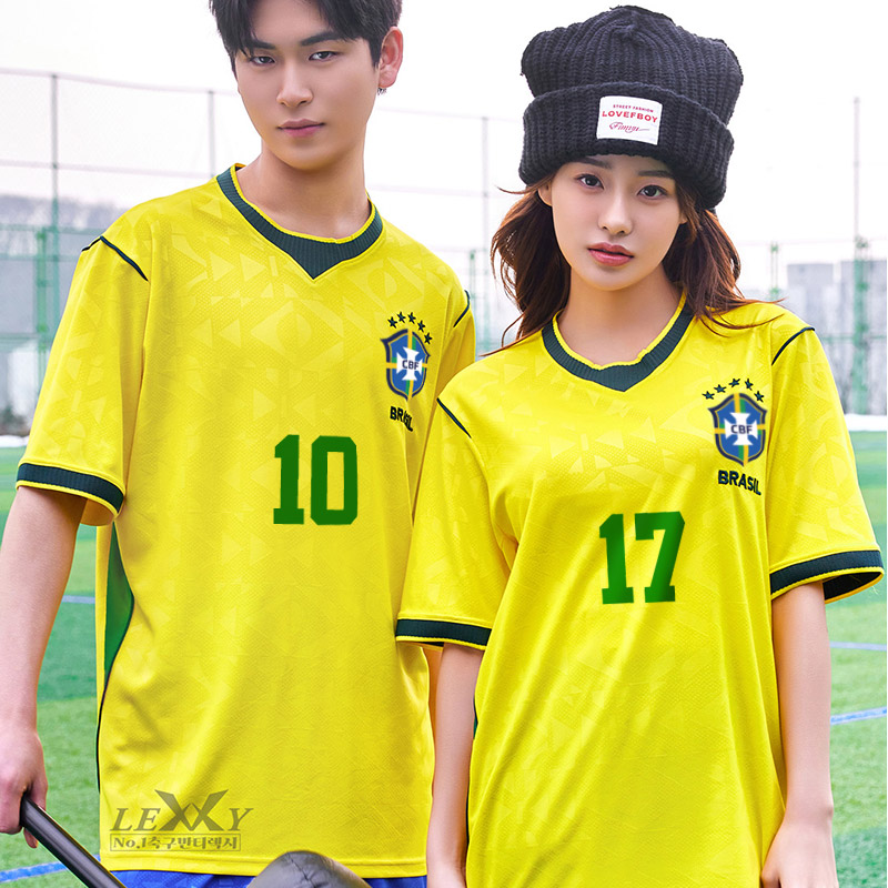 LF611 26-27 브라질 국가대표 홈 반팔 긴팔/축구복 반티/노랑