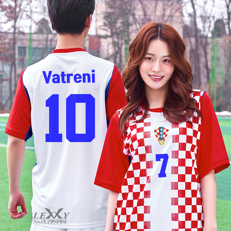 LF617 26-27 크로아티아 국가대표 홈 반팔 긴팔/축구복 반티